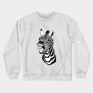 Zebra laughing face or big smile Crewneck Sweatshirt